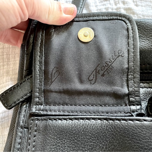 FOSSIL Vintage Black Pebbled Leather Shoulder - Picture 11 of 12